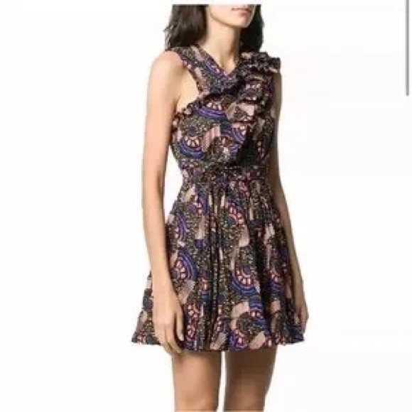 Ulla Johnson Dresses & Skirts - Ulla Johnson | Iliana Poplin Ruffle Mini Dress Size 6 Abstract Print 100% Cotton